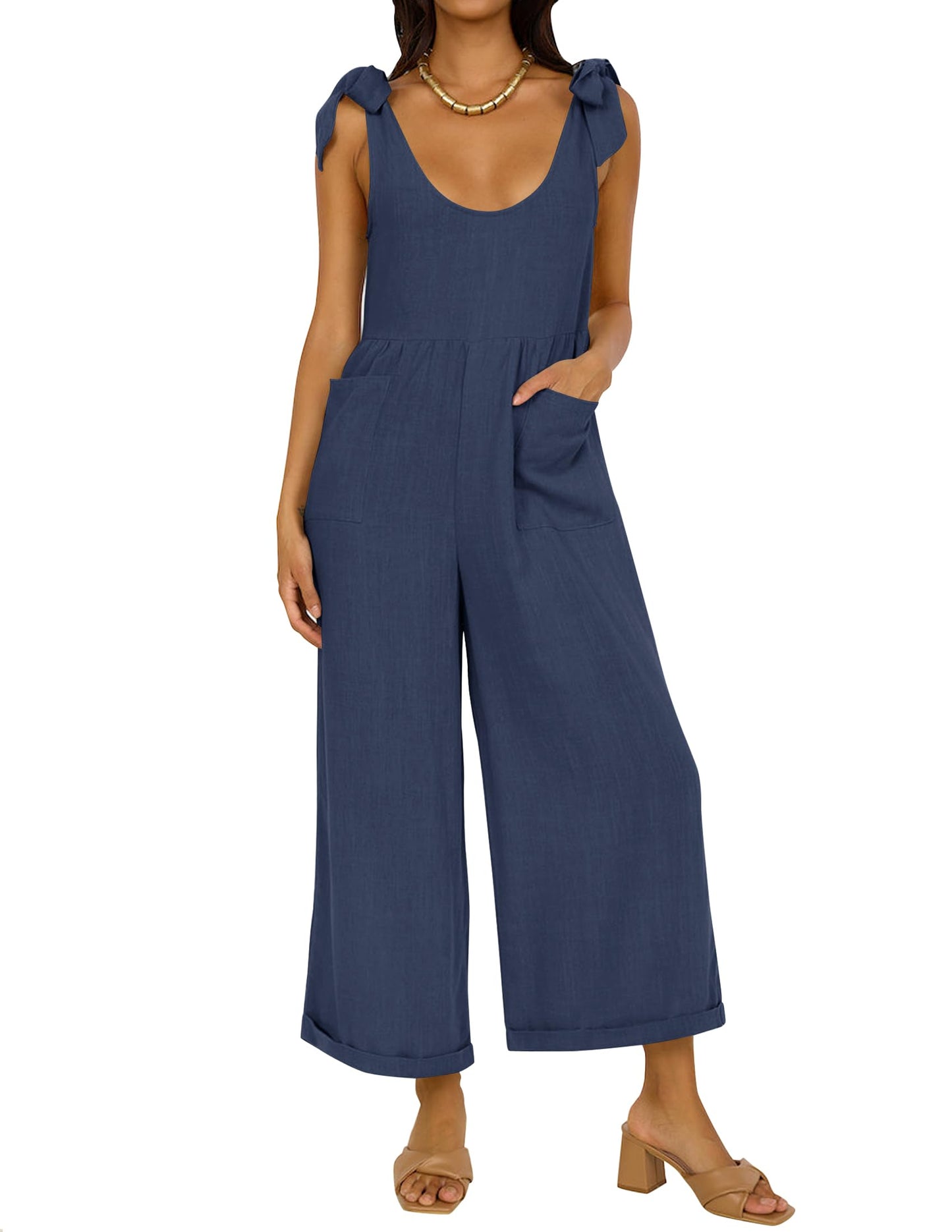 Women's Wide Leg  Jumpsuits with Pockets