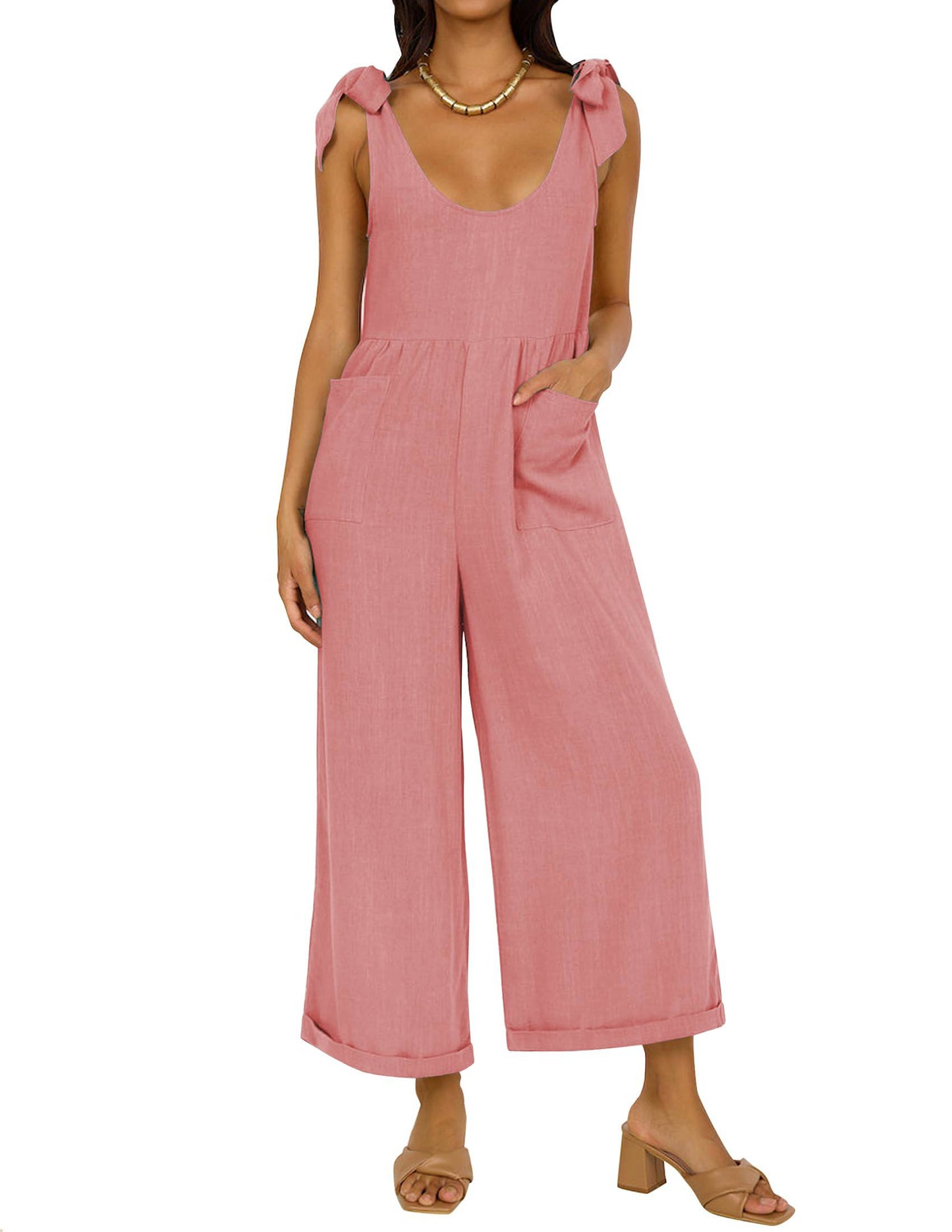 Women's Wide Leg  Jumpsuits with Pockets