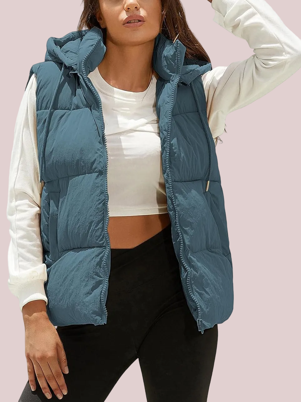 Women's Lightweight Hooded Puffer Vest