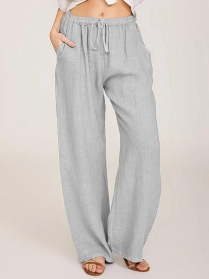 Women's Casual Cotton Linen Lose Trousers