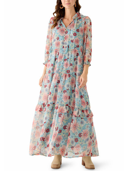 Women's Boho Breeze Drawstring Maxi Dress