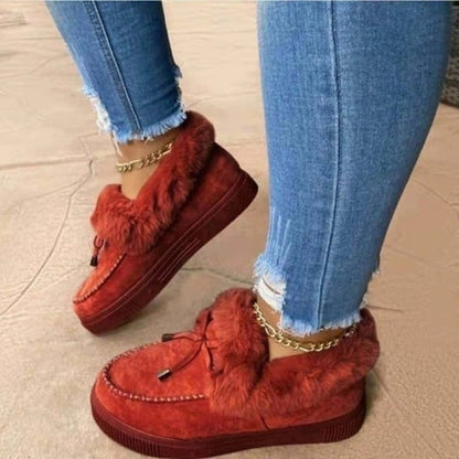 Women's Round Toe Fleece Thick Warm Cotton Shoes