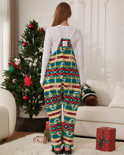 Women's Adjustable Strap Fleece Jumpsuit