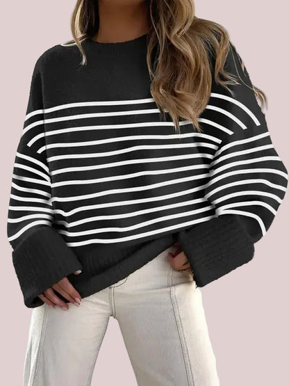 Women's Crewneck Oversized Fuzzy Knit Pullover