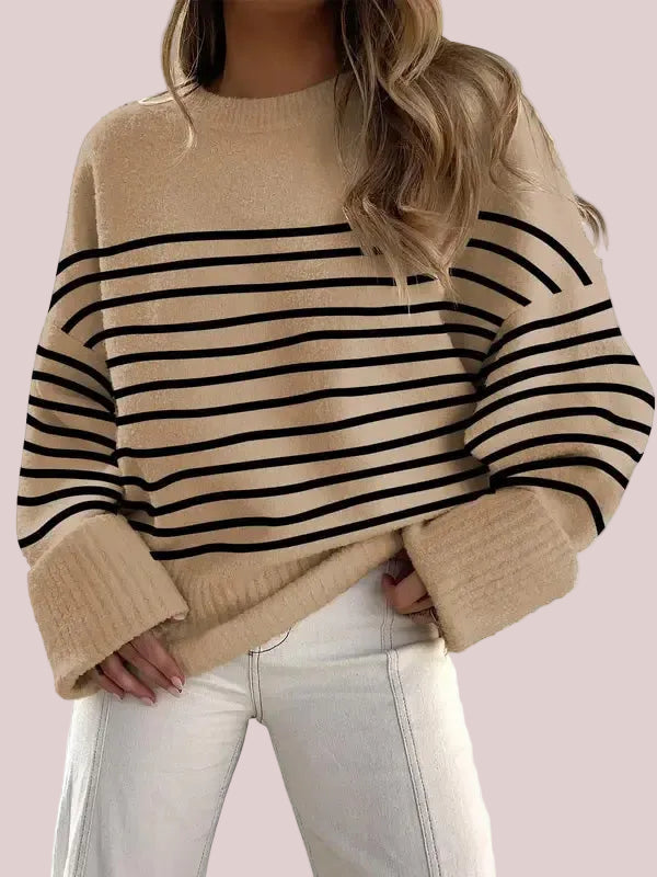Women's Crewneck Oversized Fuzzy Knit Pullover