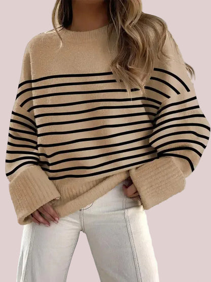 Women's Crewneck Oversized Fuzzy Knit Pullover