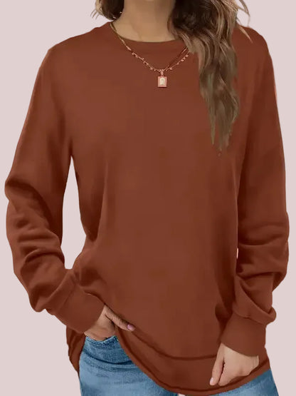 Women's Crewneck Tunic Long Sleeve Top