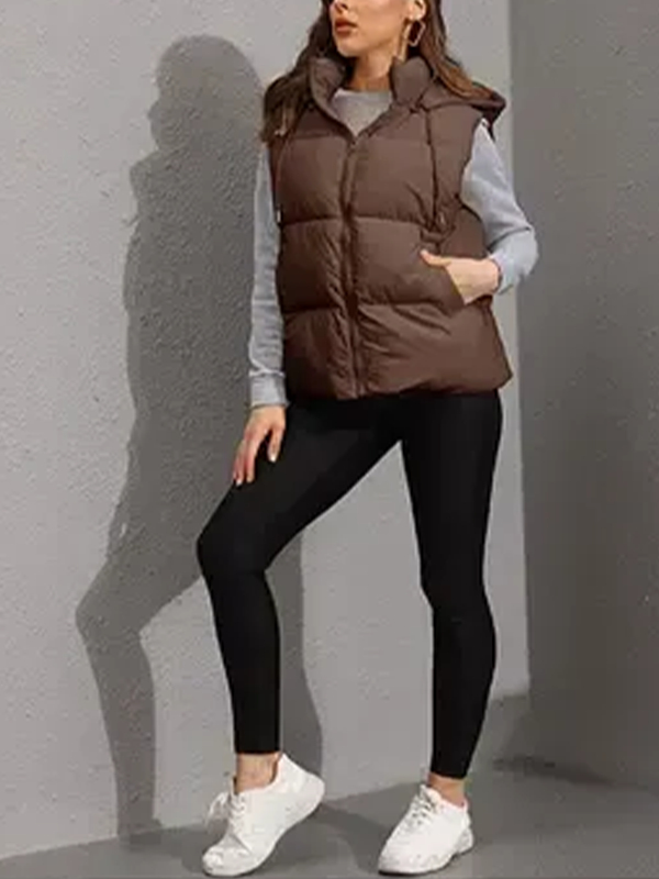 Women's Lightweight Hooded Puffer Vest