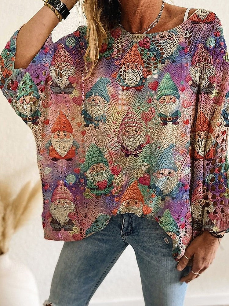 Women's Soft Crocheted Sweater