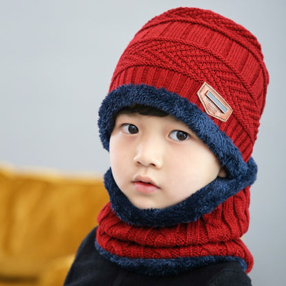 Winter Knitted Beanie Hat Scarf Set
