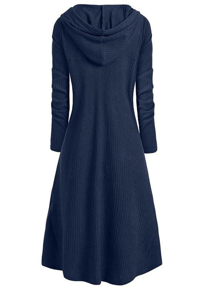 Hooded High Low Drop Shoulder Longline Sweater