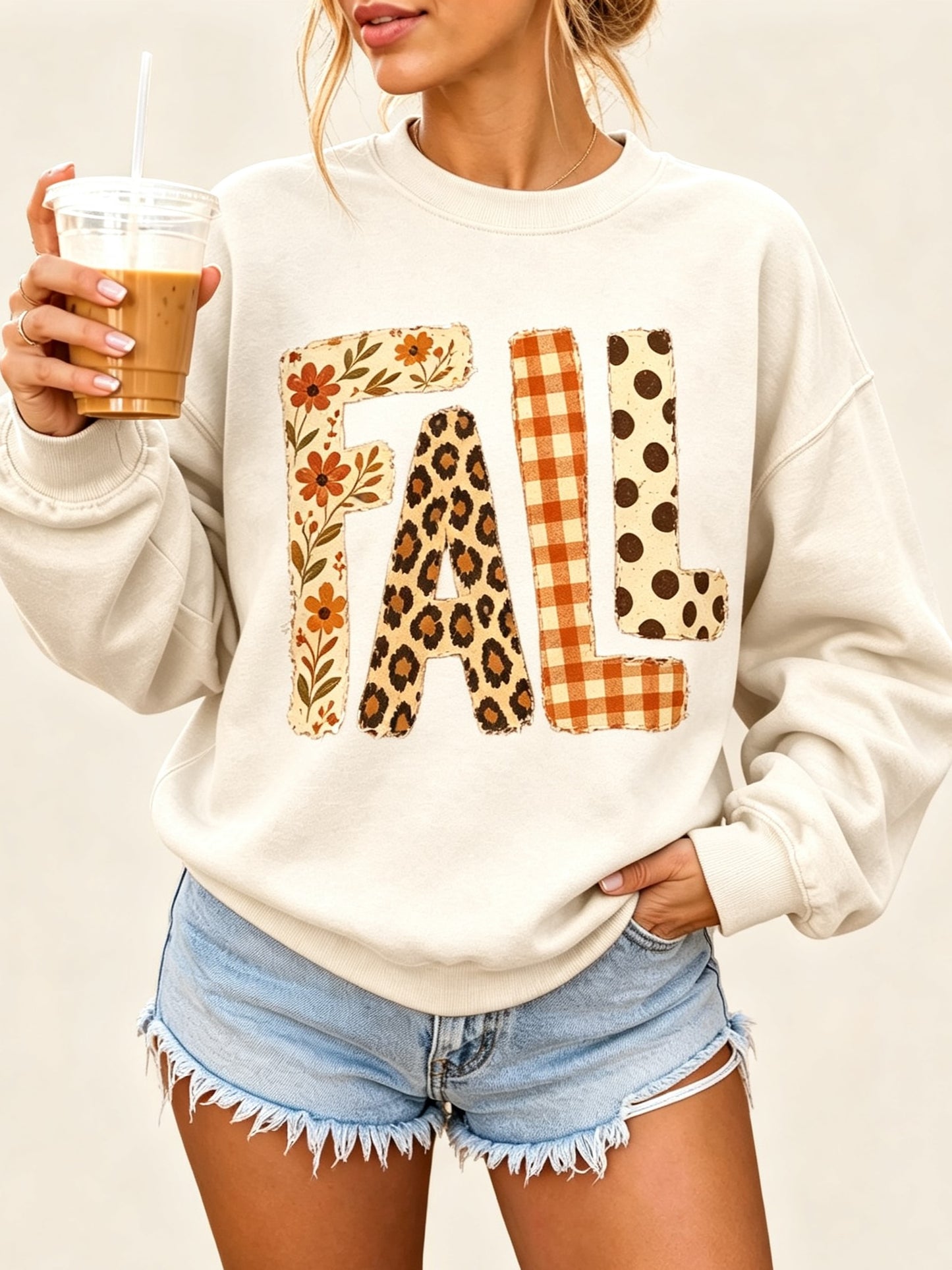 Women's Vintage Fall Letter Print Casual Sweatshirt