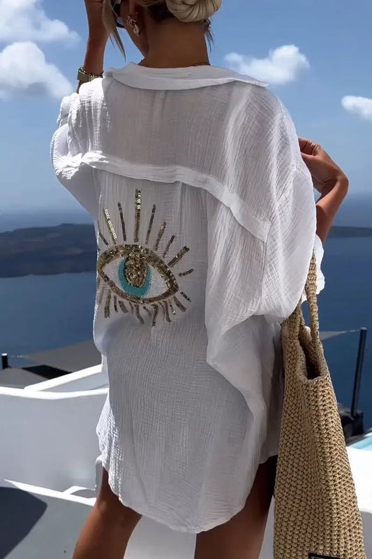Women's Casual Sequin Beaded Shirts