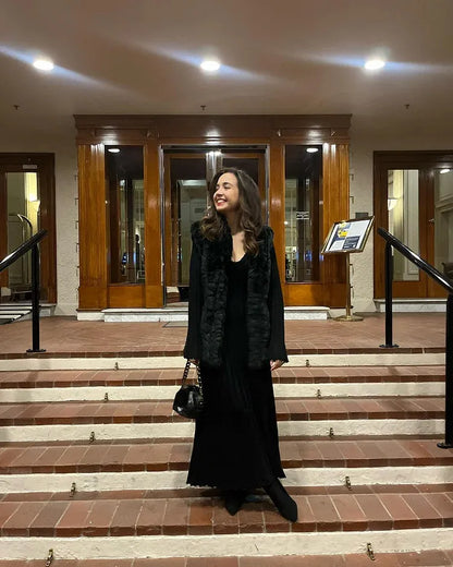 Fall New Sleeved Knit Midi Dress