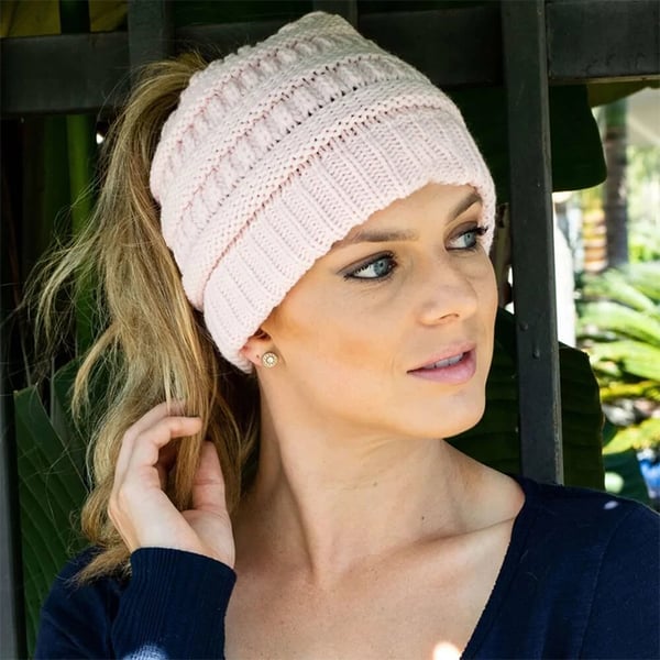 🔥Last day Sale OFF🔥Soft Knit Ponytail Beanie