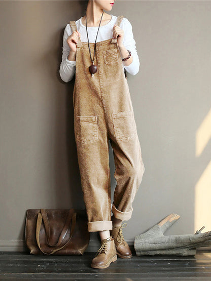 NEW |  Wide Leg Corduroy Overalls