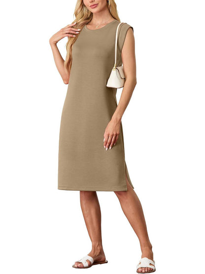 Women's Casual Loose Split Wrinkle-Free T-shirt Dress