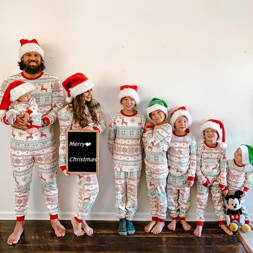 Elk Family Pajamas 2-piece Set (No Hat)