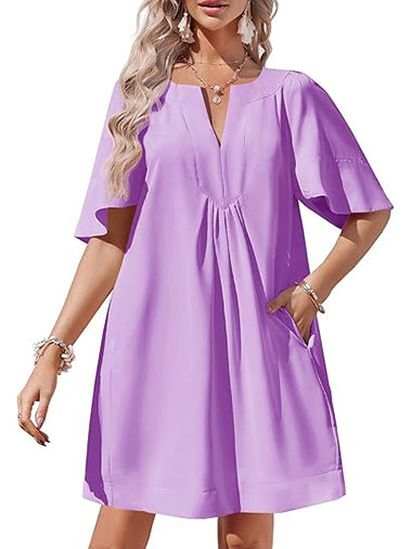 Women's Lightweight Summer Casual Dress with Pockets