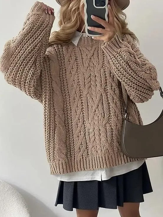 Women's Oversized Chunky Cable Fall Sweaters