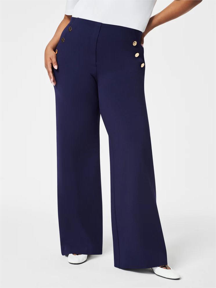 Women's Button Wide Leg Pant