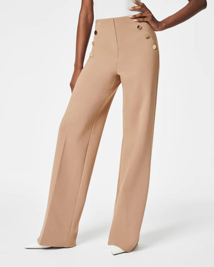 Women's Button Wide Leg Pant