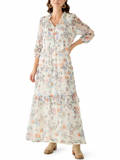 Women's Boho Breeze Drawstring Maxi Dress