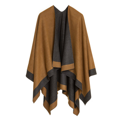 Women's Reversible Shawl Wrap Poncho