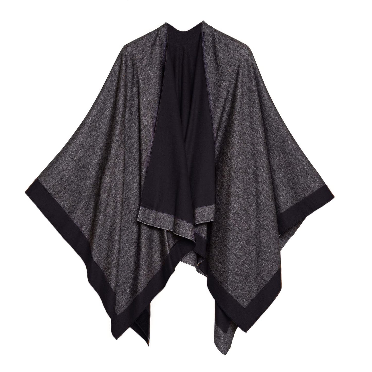 Women's Reversible Shawl Wrap Poncho