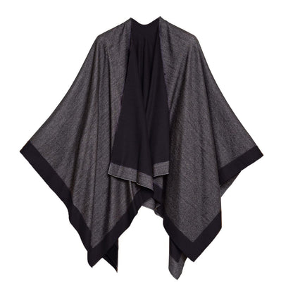 Women's Reversible Shawl Wrap Poncho