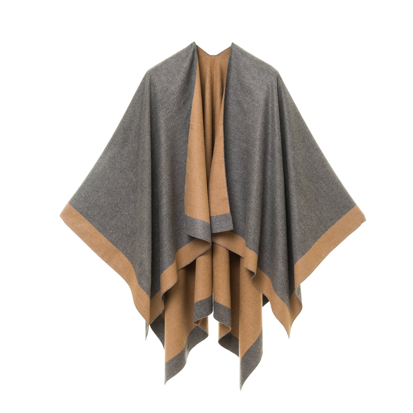 Women's Reversible Shawl Wrap Poncho
