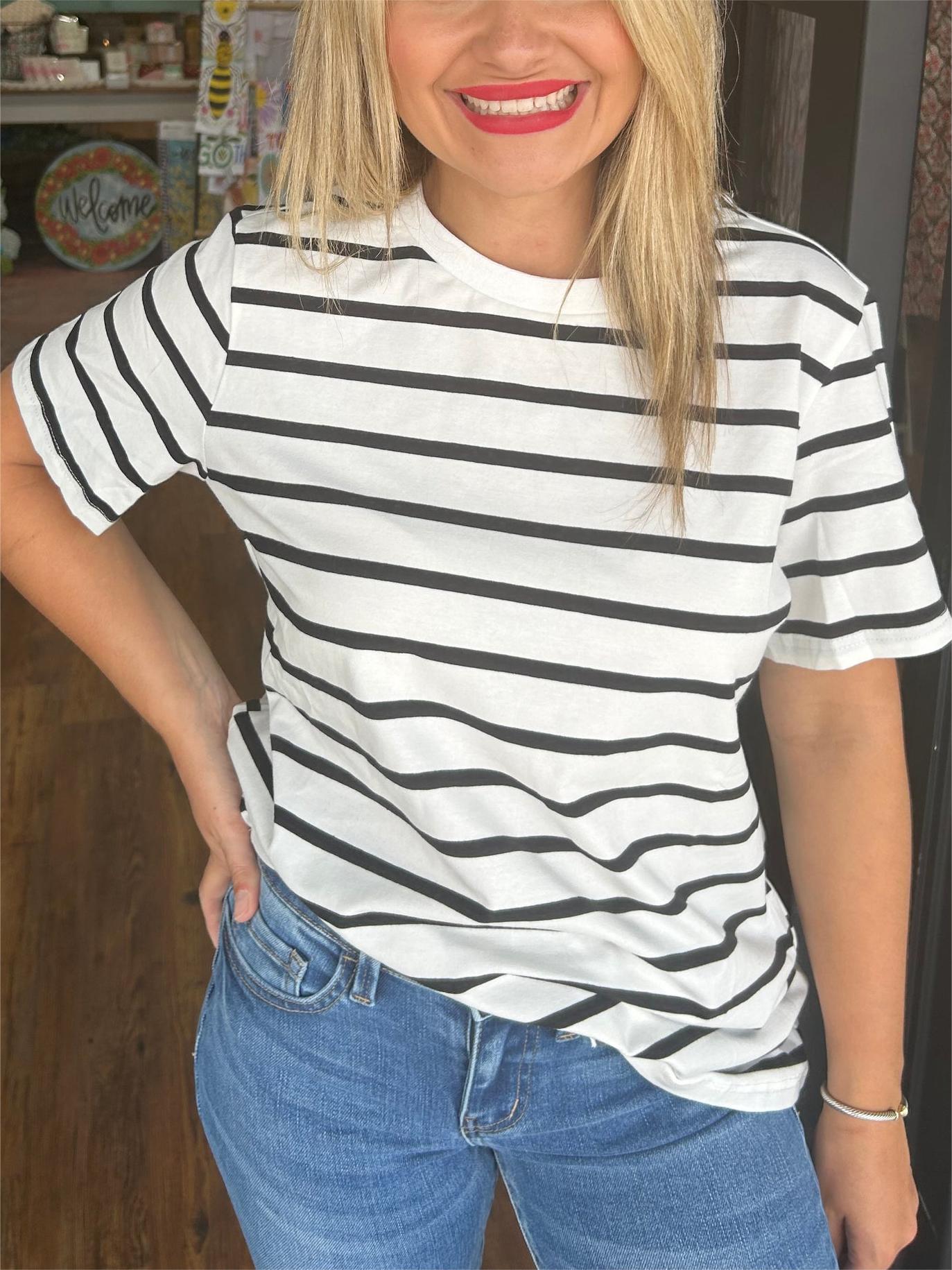 New Women's Casual Striped Tee