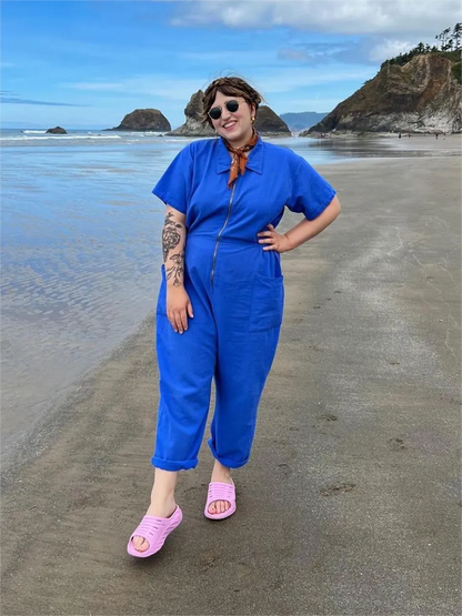 Cropped Utility Jumpsuit