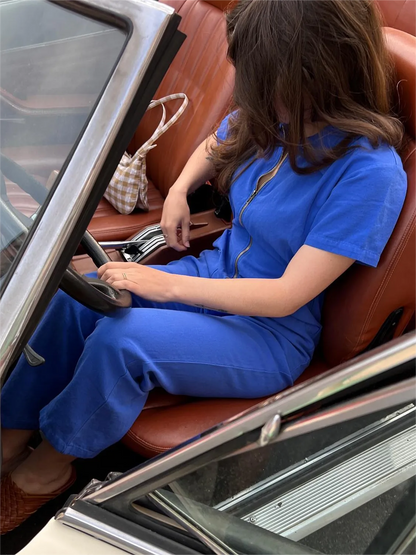 Cropped Utility Jumpsuit