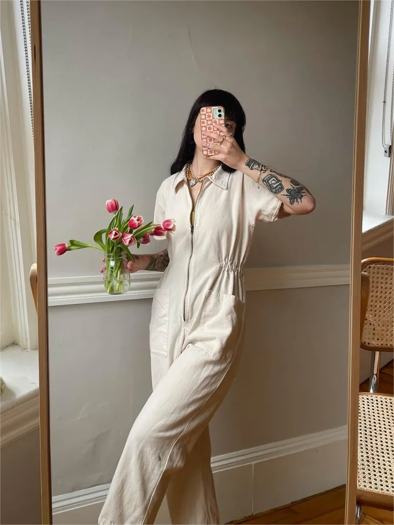 Cropped Utility Jumpsuit