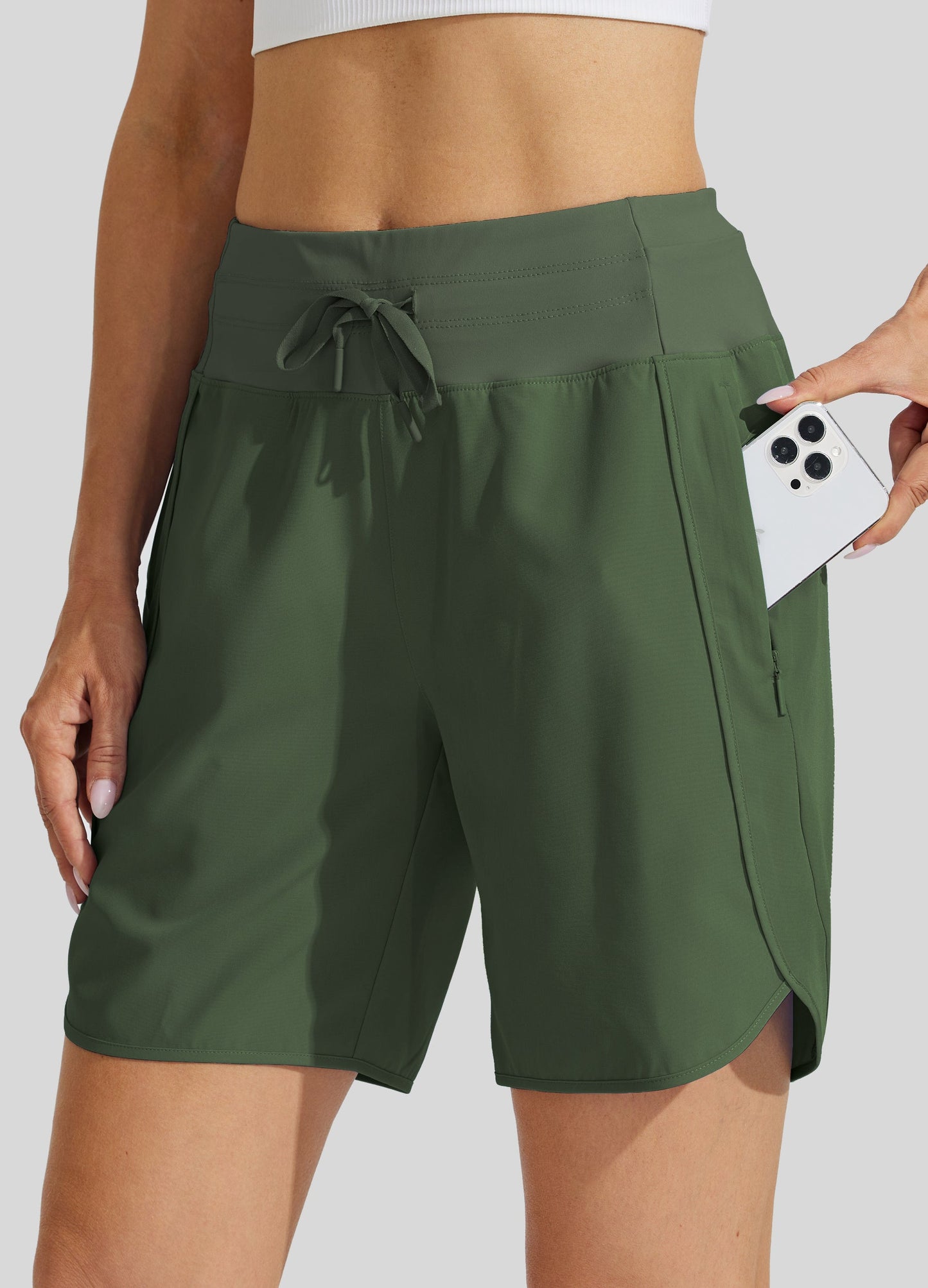 Women's 7 Inseam Athletic High Wasistband Shorts