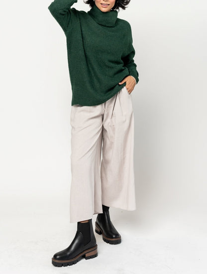 Women's Drawstring Wide Leg Side Slit Pants