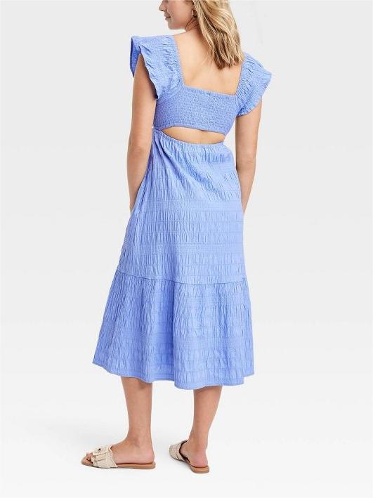 Women's Fluttering Short Sleeve Butterfly Dress