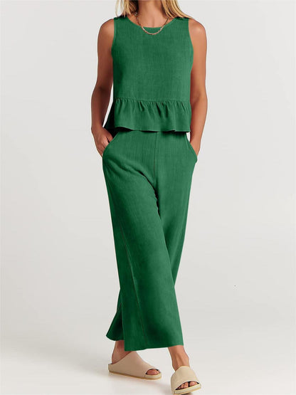 Women's Casual 2 Piece Outfit with Pockets