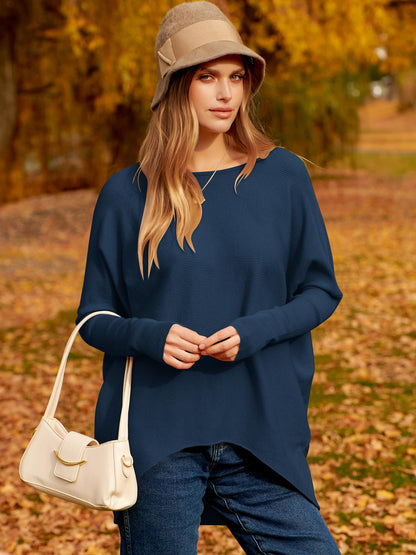 Hot Sale Oversized Dolman Sleeve Knitted Pullover