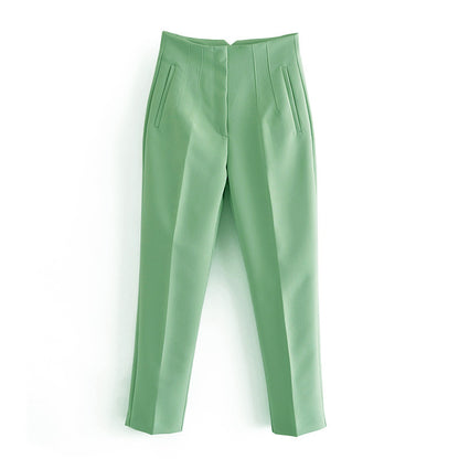 Multi-line Temperament High Waist Trousers