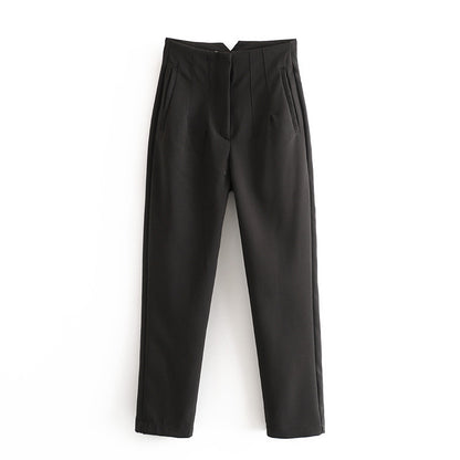 Multi-line Temperament High Waist Trousers
