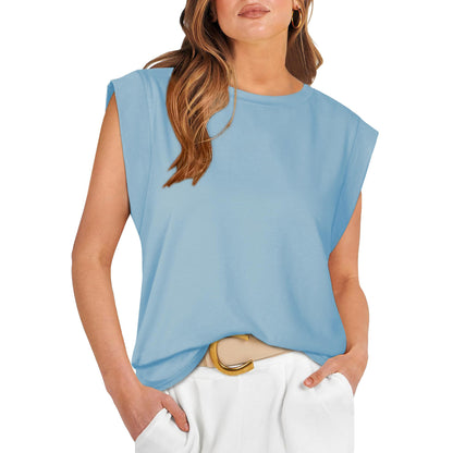 Women's Basic Fashion Casual Vest T-Shirt