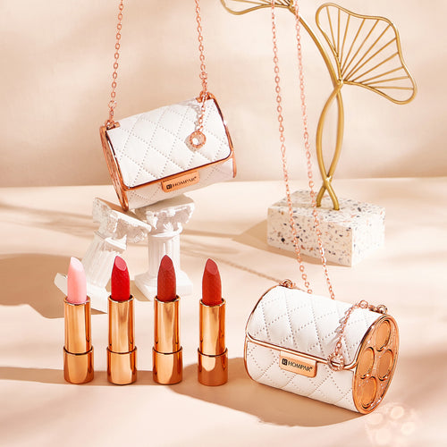 Mother's Day Gift - Velvet Matte Lipstick Set with Glamour Chain Pouch