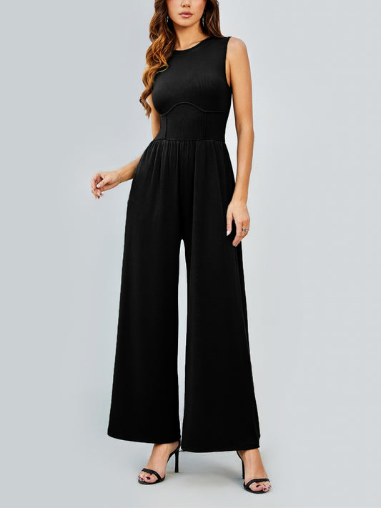 Sleeveless Tank Top Casual Jumpsuit