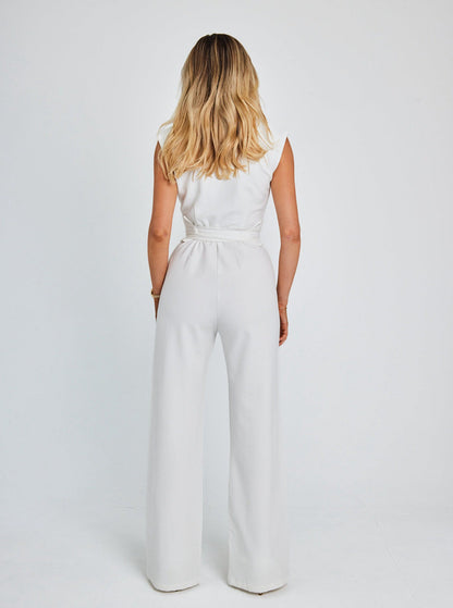 Elegant Sleeveless Wide-Leg Jumpsuit