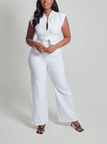 Elegant Sleeveless Wide-Leg Jumpsuit