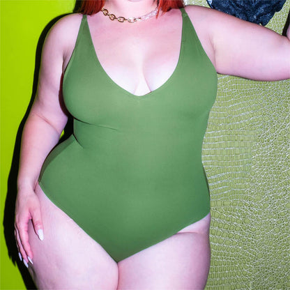 Drawstring Shapewear Swimsuit - XS-4XL