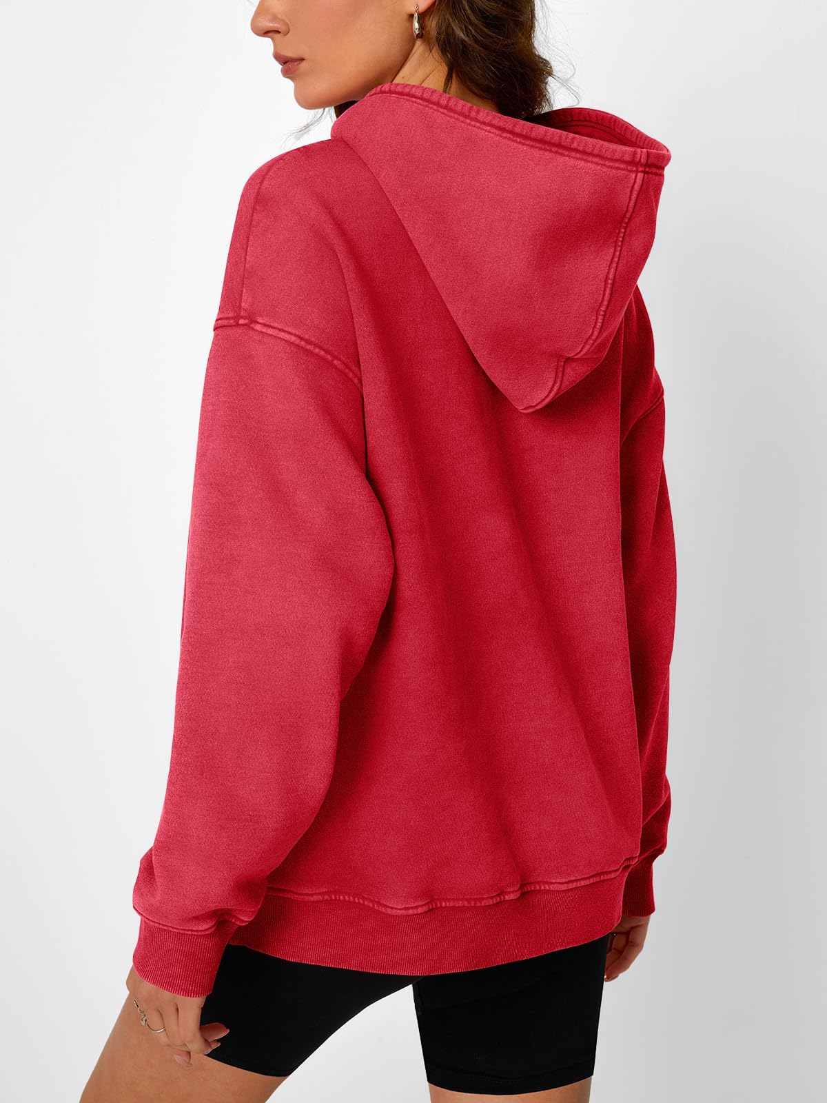 Women's Casual Oversized Acid Wash Hoodie Pullover