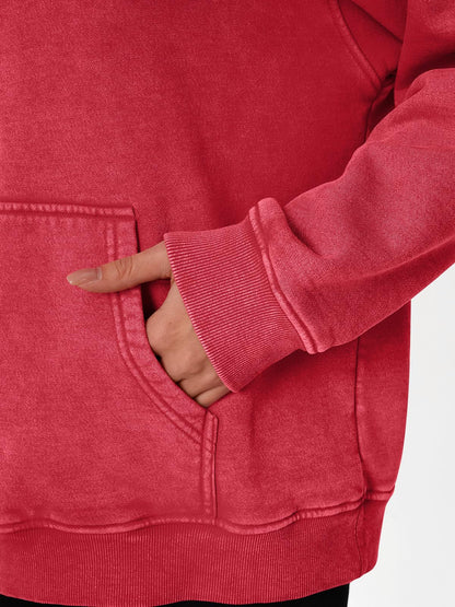 Women's Casual Oversized Acid Wash Hoodie Pullover